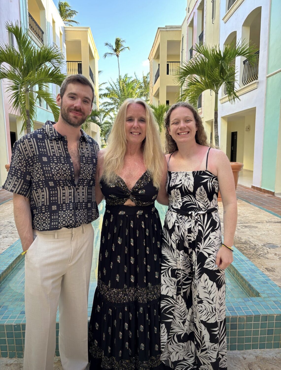 Zack with his mom and his sister Ash
