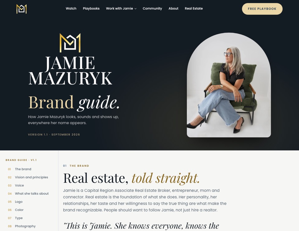 Jamie Mazuryk's brand guide